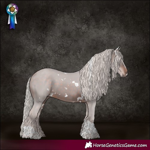 Horse Color:White Spotted Silver Brown Tobiano