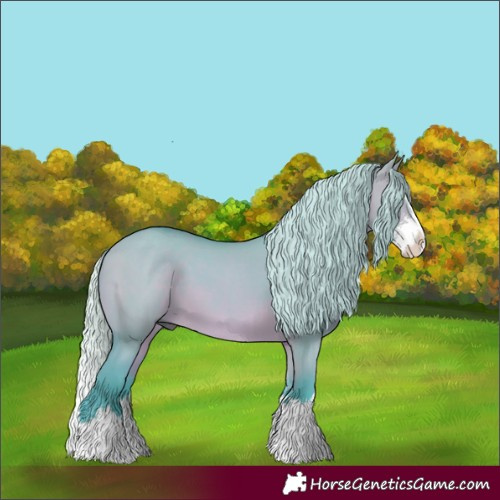 Horse Color:Watercolor Silver Brown Dun Sabino Splash