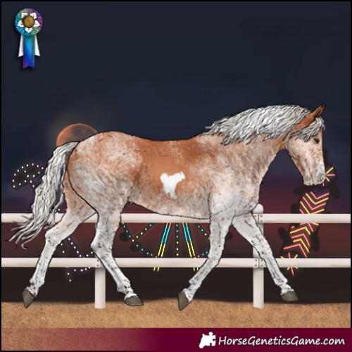 Horse Color:White Spotted Silver Bay Tobiano 