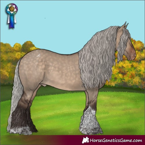 Horse Color:Silver Brown Dun Tobiano Varnish Rabicano 