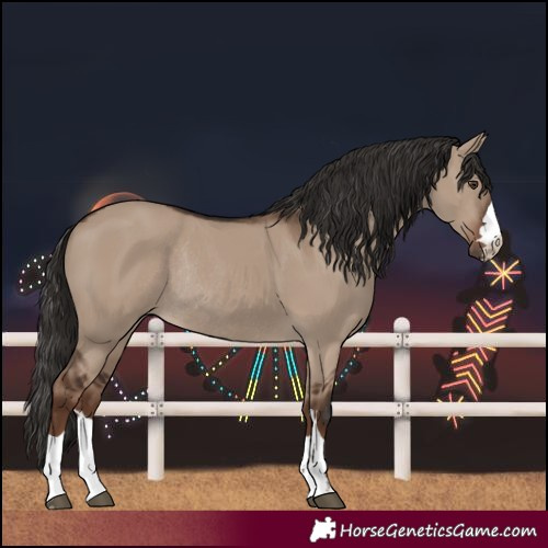 Horse Color:Liver Red Dun Rabicano 