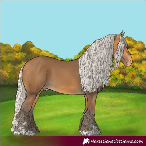 Horse Color:Silver Buckskin Varnish