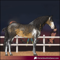 Horse Color:Buckskin Sabino