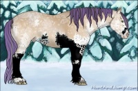 Horse Color:Painted Amber Champagne Ice Splash 