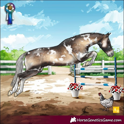 Horse Color:White Spotted Silver Brown Onyx 