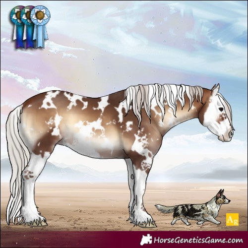 Horse Color:White Spotted Silver Bay Onyx Splash