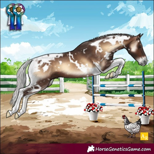 Horse Color:White Spotted Silver Brown Onyx Tobiano 