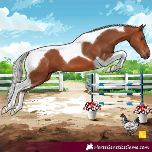 Horse Color:Silver Bay Tobiano 