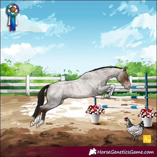 Horse Color:Gray Sable Champagne Roan Tobiano 
