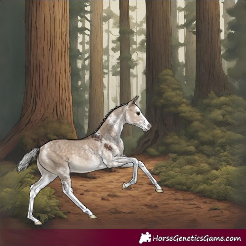 Horse Color:White Spotted Silver Brown Dun Splash Rabicano