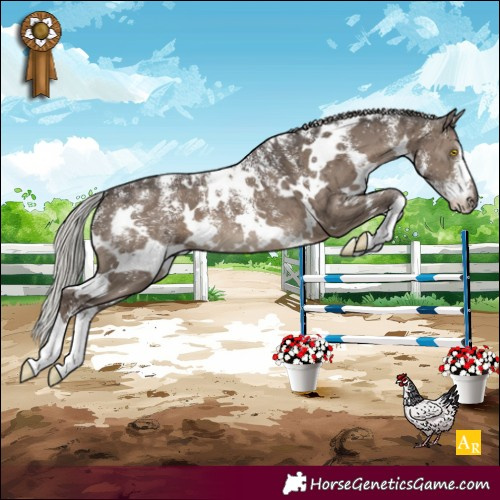 Horse Color:Powder White White Spotted Silver Grullo Brindle 