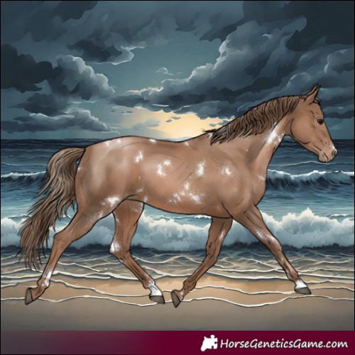 Horse Color:White Spotted Black Pearl