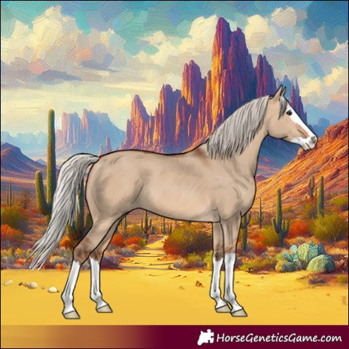 Horse Color:Silver Brown Dun Splash
