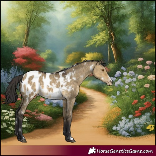 Horse Color:White Spotted Buckskin Dun Appaloosa