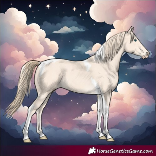 Horse Color:Perlino Tobiano