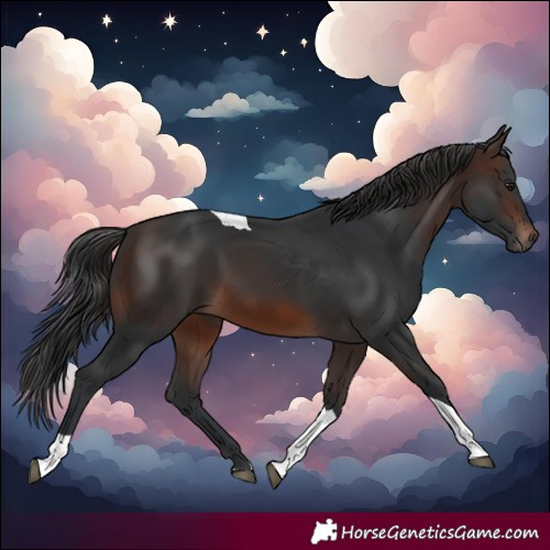 Horse Color:Brown Tobiano 