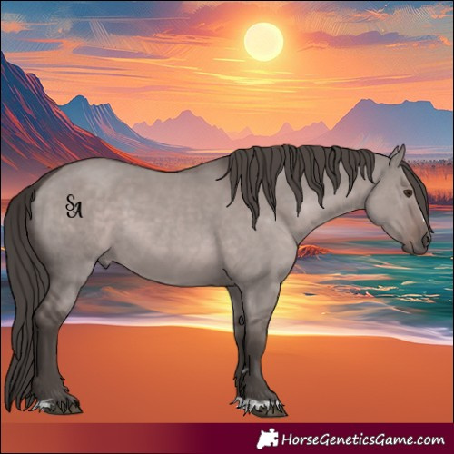 Horse Color:Platinum Liver Red Dun 