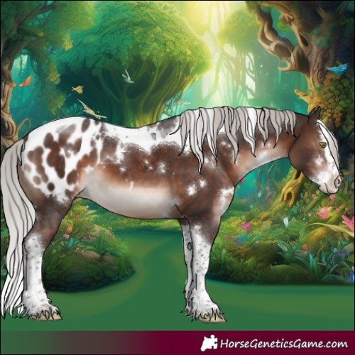 Horse Color:White Spotted Silver Brown Mushroom Splash Tobiano Blanket 