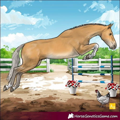 Horse Color:Silver Buckskin Tobiano