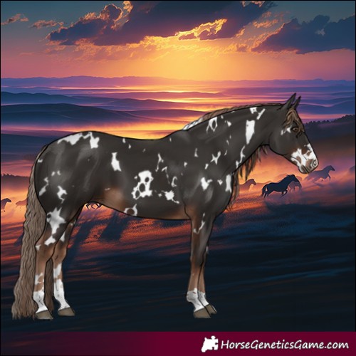 Horse Color:White Spotted Liver Chestnut