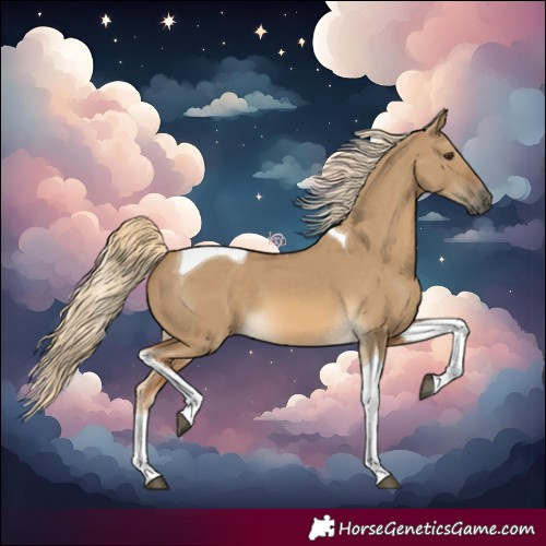 Horse Color:Chocolate Palomino Dun Tobiano 