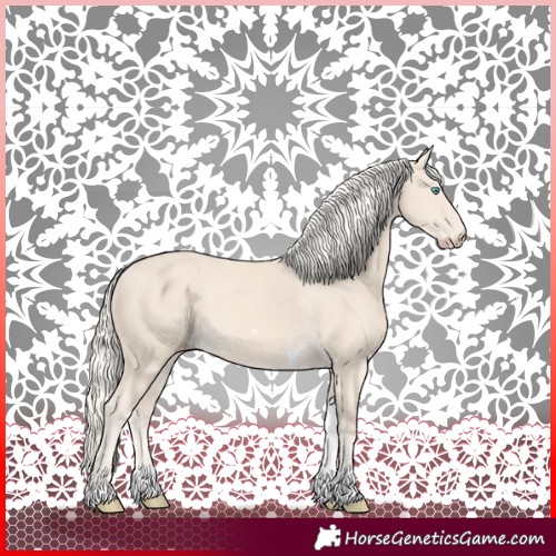 Horse Color:Cremello Tobiano