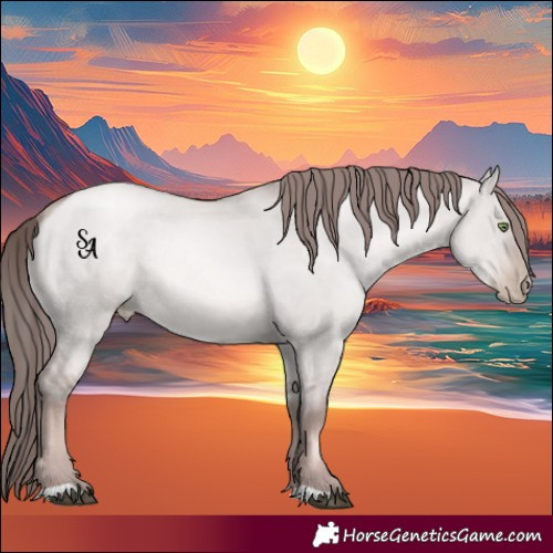 Horse Color:Platinum Liver Red Dun Pearl