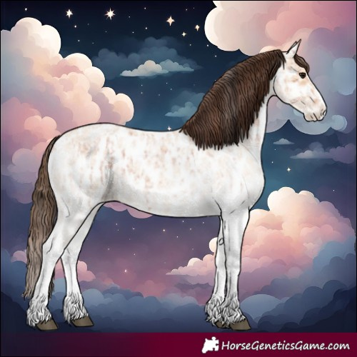 Horse Color:White Spotted Bay Roan Splash Near Leopard  and White Spotted Bay Roan Dun Splash Near Leopard 