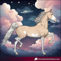 Horse Color:Silver Classic Champagne Dun Splash Frame