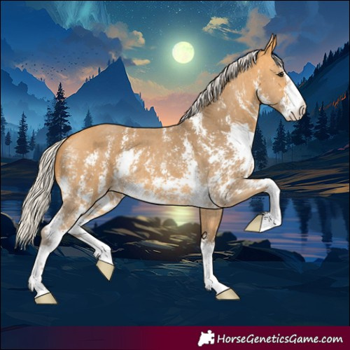Horse Color:Silver Buckskin Sabino Appaloosa 