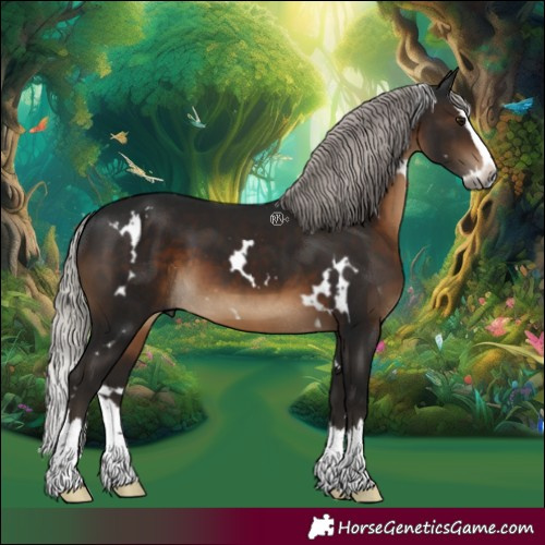 Horse Color:Gray White Spotted Silver Brown Splash