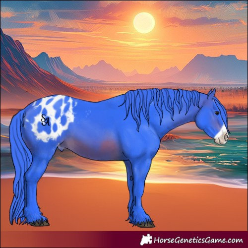 Horse Color:Watercolor Brown Mushroom Frame Blanket 
