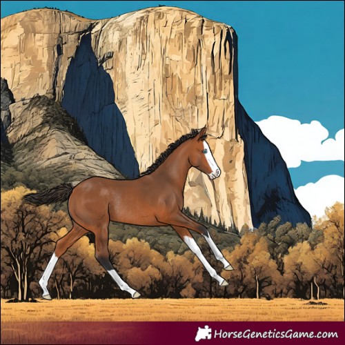 Horse Color:Bay Splash Rabicano