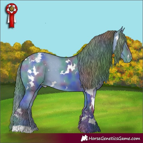 Horse Color:Nacre White Spotted Classic Cream Champagne Dun Appaloosa