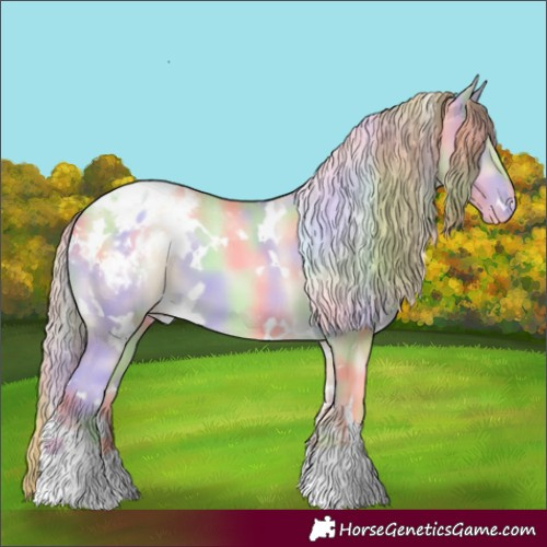 Horse Color:Nacre White Spotted Classic Cream Champagne Pearl Dun Appaloosa 