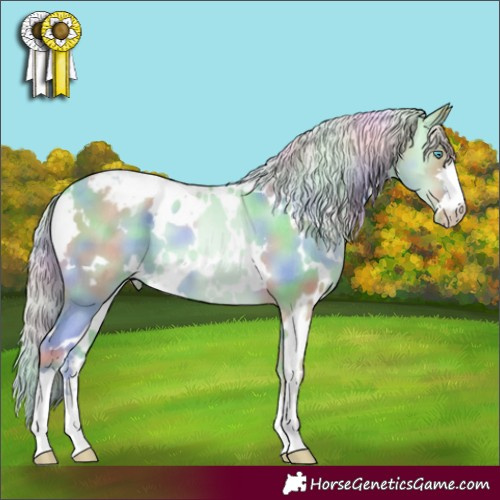 Horse Color:Nacre White Spotted Gold Cream Champagne Pearl Dun Appaloosa