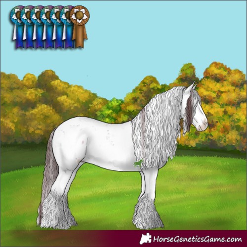 Horse Color:Chocolate Grullo Chinchilla Onyx Sabino 