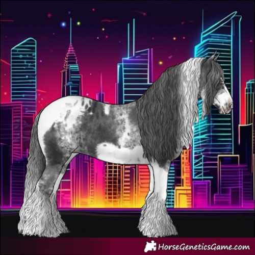 Horse Color:White Spotted Black Splash Tobiano Frame Blanket 