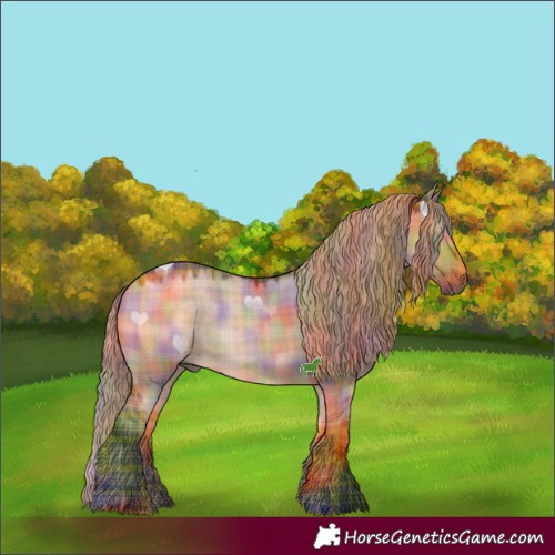 Horse Color:Nacre Plaid Liver Red Dun