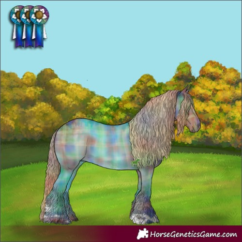 Horse Color:Nacre Plaid  Liver Red Dun Tobiano 