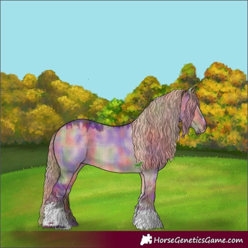 Horse Color:Nacre Plaid Liver Red Dun Tobiano