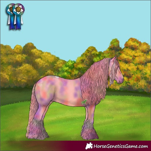 Horse Color:Nacre Watercolor Liver Red Dun 