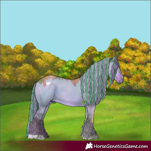 Horse Color:Painted Watercolor Liver Red Dun Tobiano