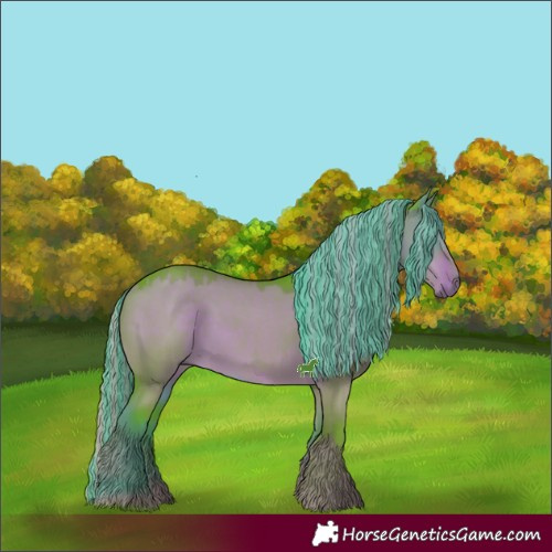 Horse Color:Painted Watercolor Liver Red Dun