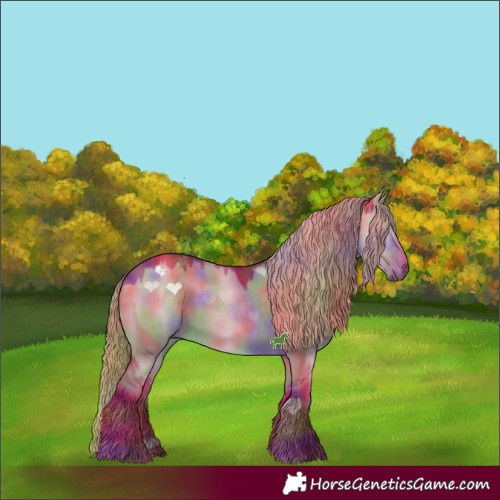 Horse Color:Nacre Watercolor Liver Red Dun
