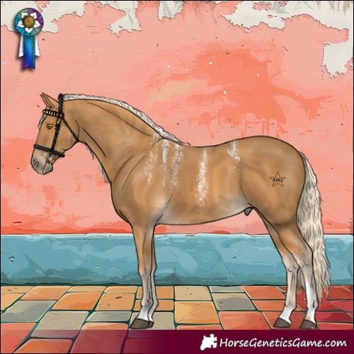 Horse Color:Powder White Palomino