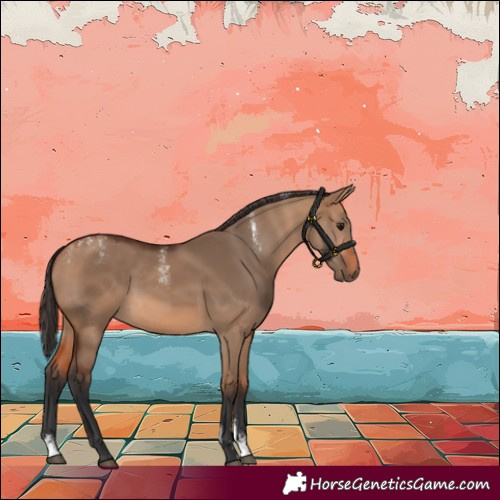 Horse Color:Powder White Bay Dun 