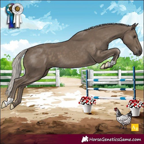 Horse Color:Silver Smoky Black Mushroom 