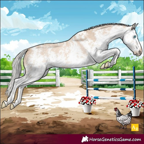 Horse Color:White Spotted Silver Perlino