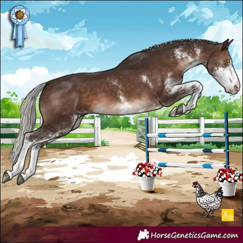 Horse Color:White Spotted Silver Brown 